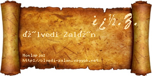 Ölvedi Zalán névjegykártya
